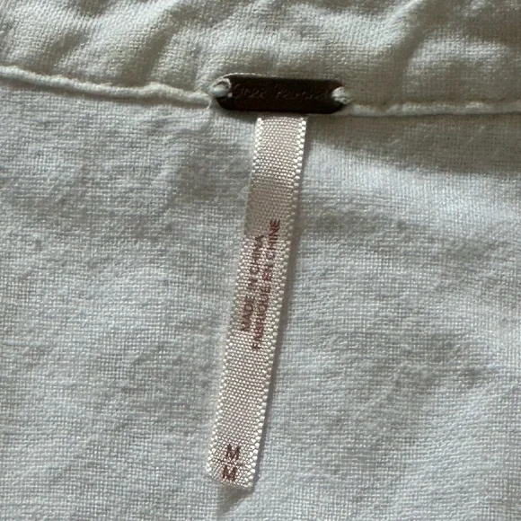 Free People White Sleeveless Mandarin Collar Shirt - Picture 3 of 6